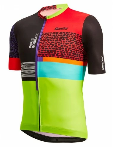 Maillot Santini M/c Paris Roubaix Forger Des Heroes Officia - Imagen 3